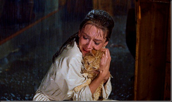 Audrey Hepburn said the scene where she throws Cat into the rainy street was